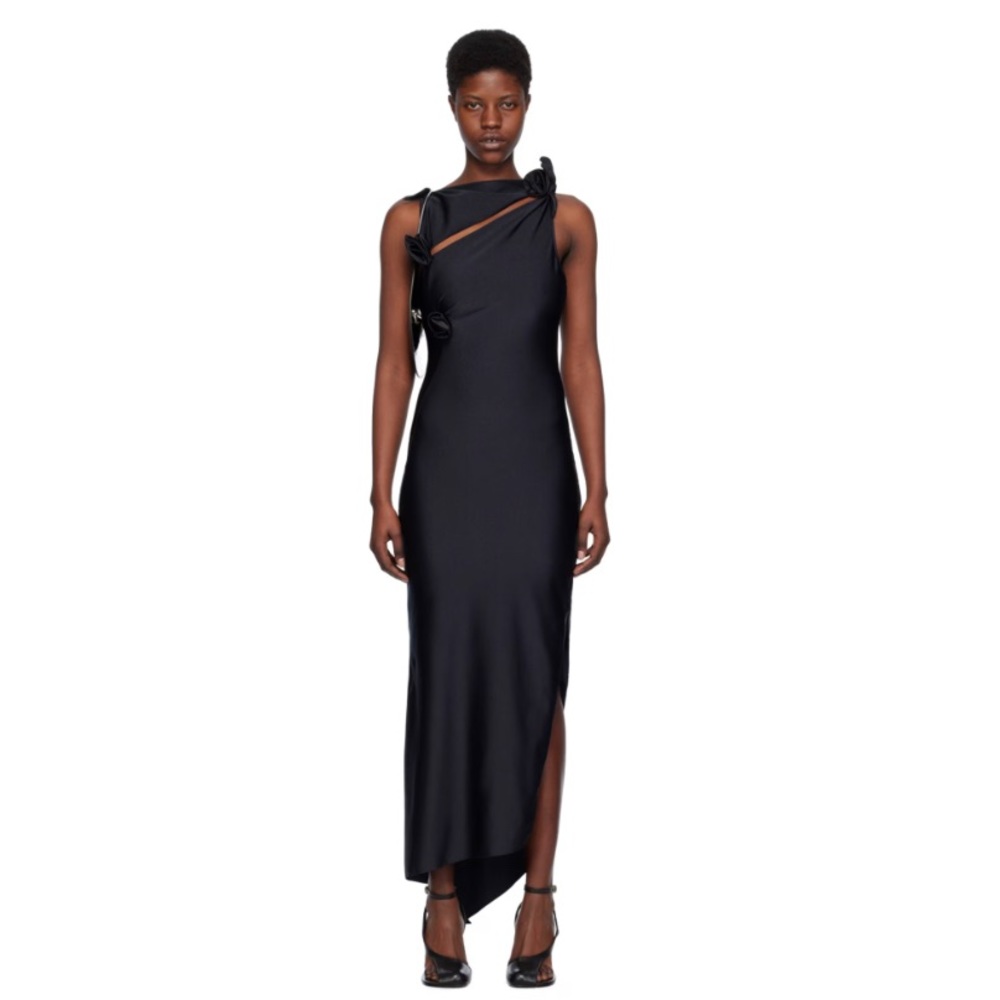 Coperni asymmetric flower maxi dress size M